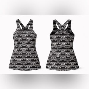 Tart Black and White Patterned Tank Top